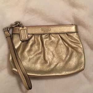 Coach Gold Wristlet